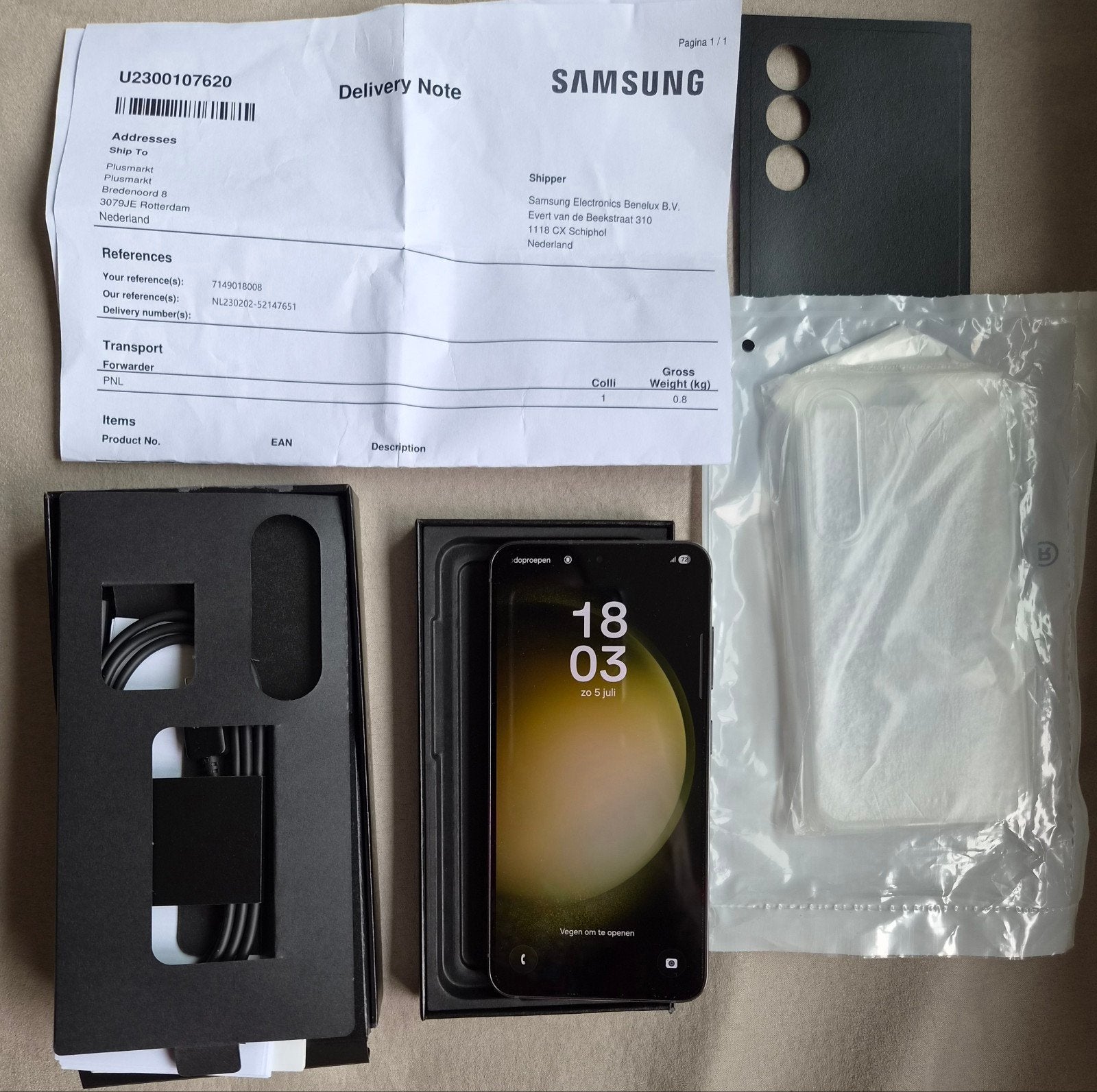 Samsung S23 256GB dual Sim nieuwstaat + nieuw hoesje & kabel, Touchscreen, Ophalen of Verzenden, Zo goed als nieuw, Zonder simlock
