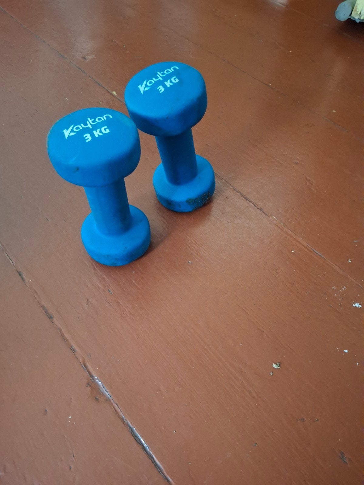 2x3kg Kaytan dumbbells - Blauw, Sport en Fitness, Ophalen