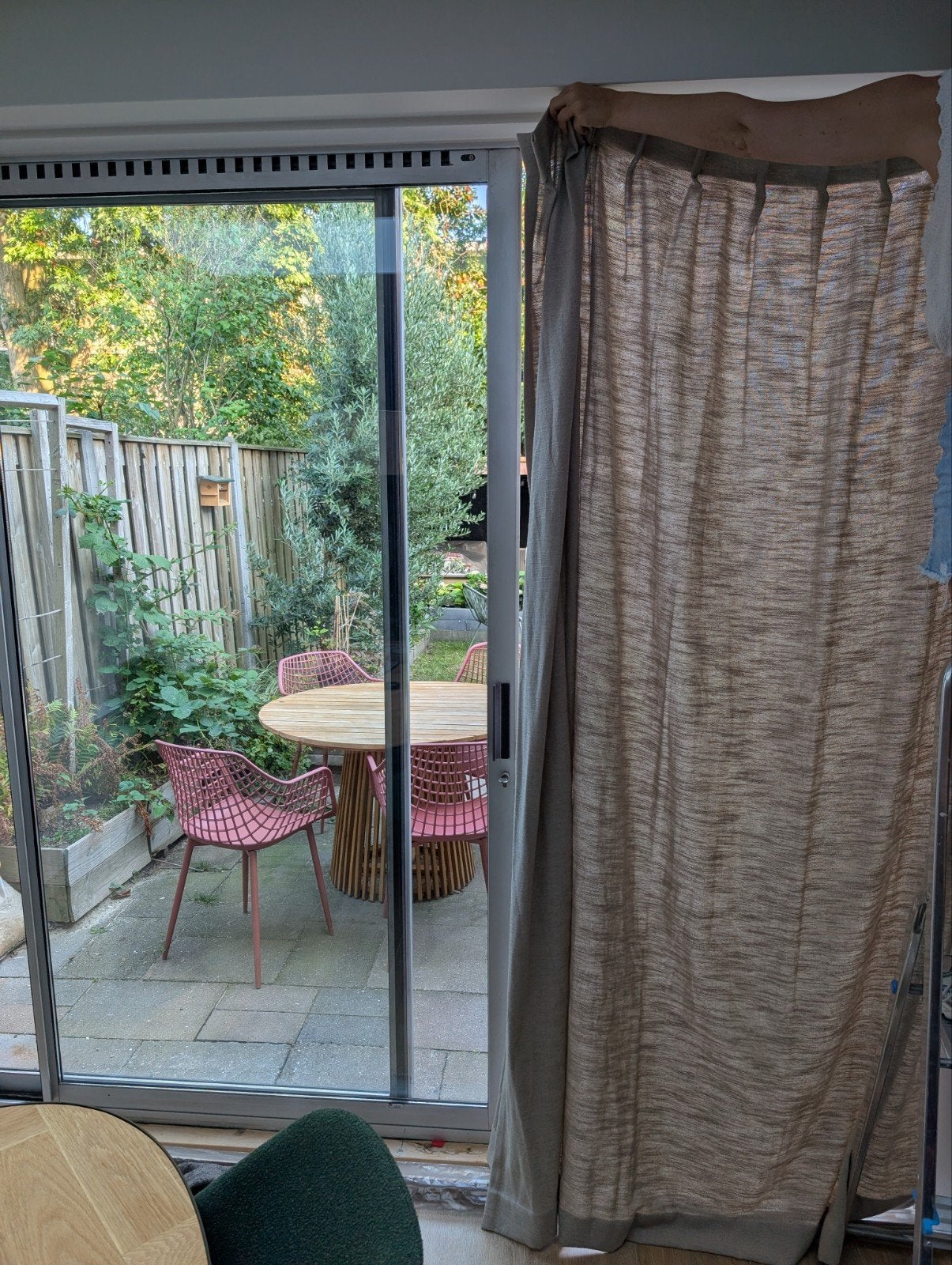 Nieuwe Karwei gordijnen Malyn jute met gordijnrail, Ophalen, Overige materialen, Karwei, Nieuw