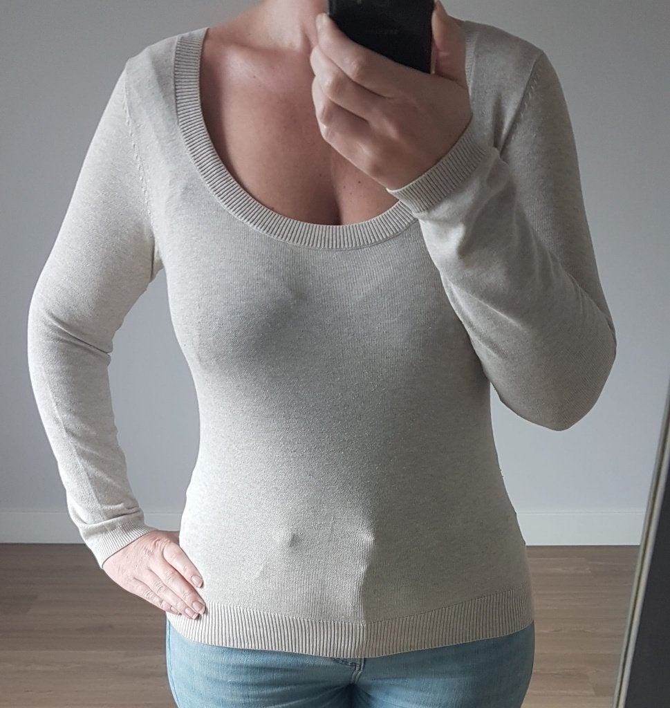 Trui Beige Basic Ronde Hals M Vero Moda, Maat 38/40 (M), Verzenden, Vero Moda, Beige