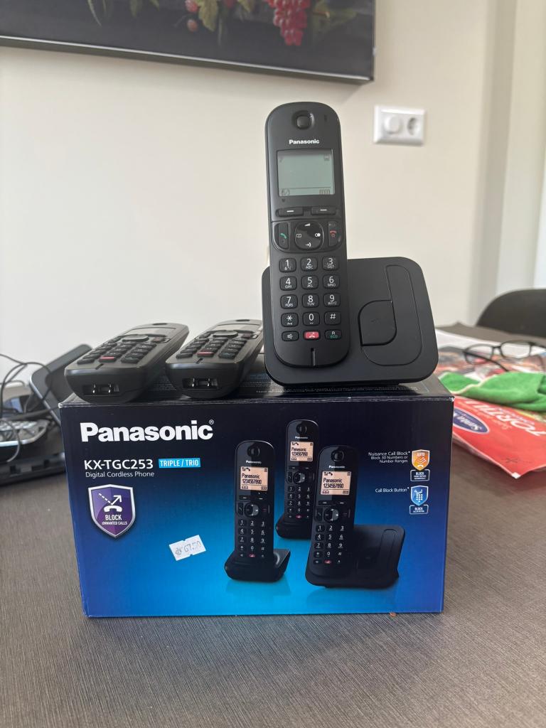 Panasonic KX-TGC253 Trio Digitale Draadloze Telefoon, Ophalen, Zo goed als nieuw, 3 handsets