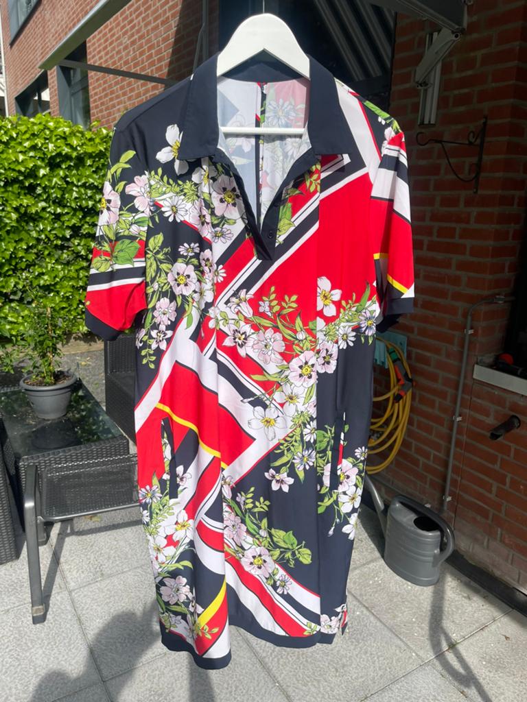 Plus basics plusbasics tuniek jurk maat 50, Kleding | Dames, Grote Maten, Verzenden, Zo goed als nieuw, Blauw, Jurk
