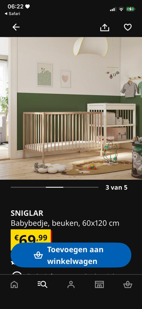 Ikea ledikant., Ophalen, Zo goed als nieuw, Jongetje of Meisje