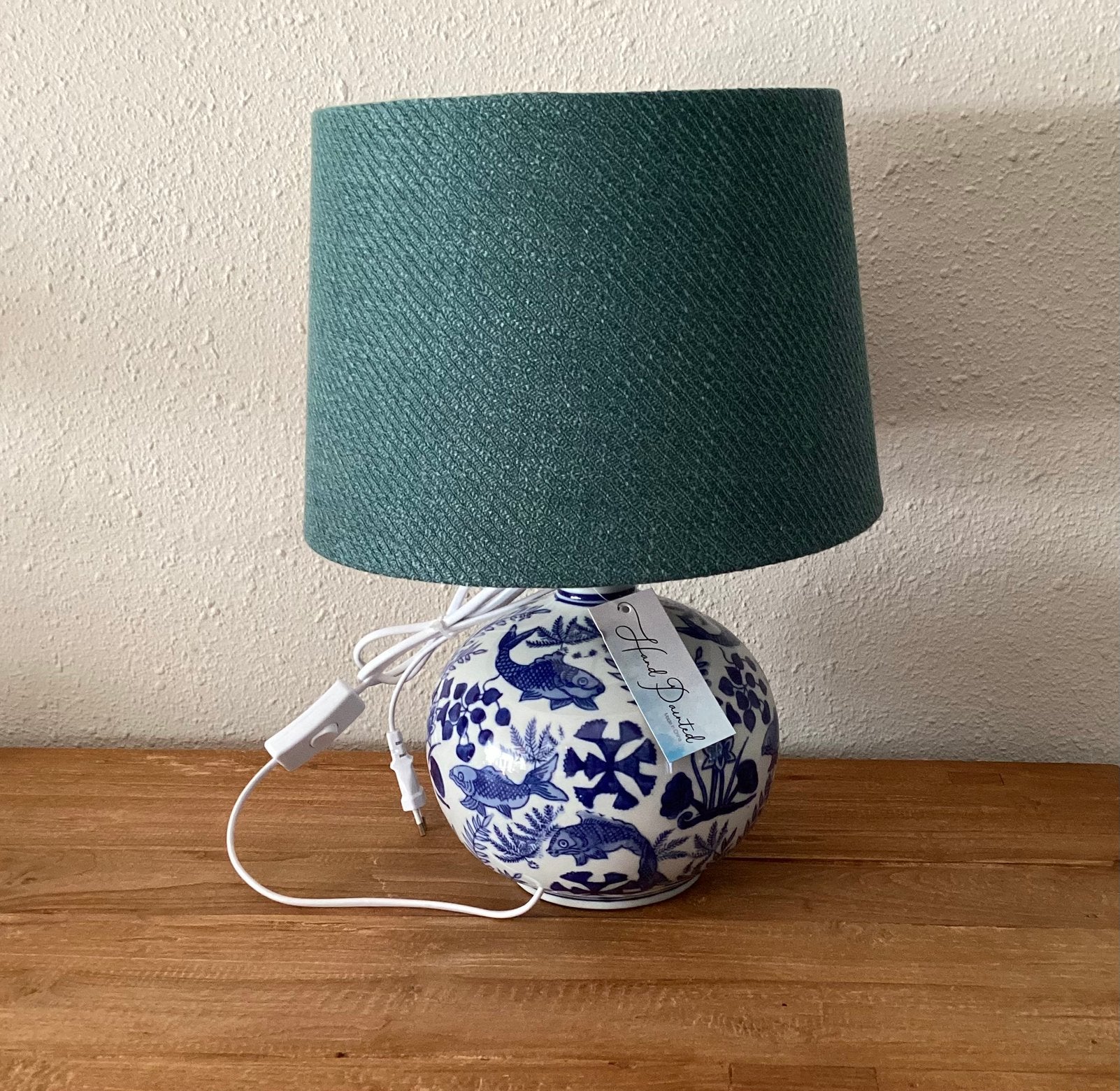 Handbeschilderde tafellamp nieuw, Huis en Inrichting, Lampen | Tafellampen, Verzenden, Nieuw
