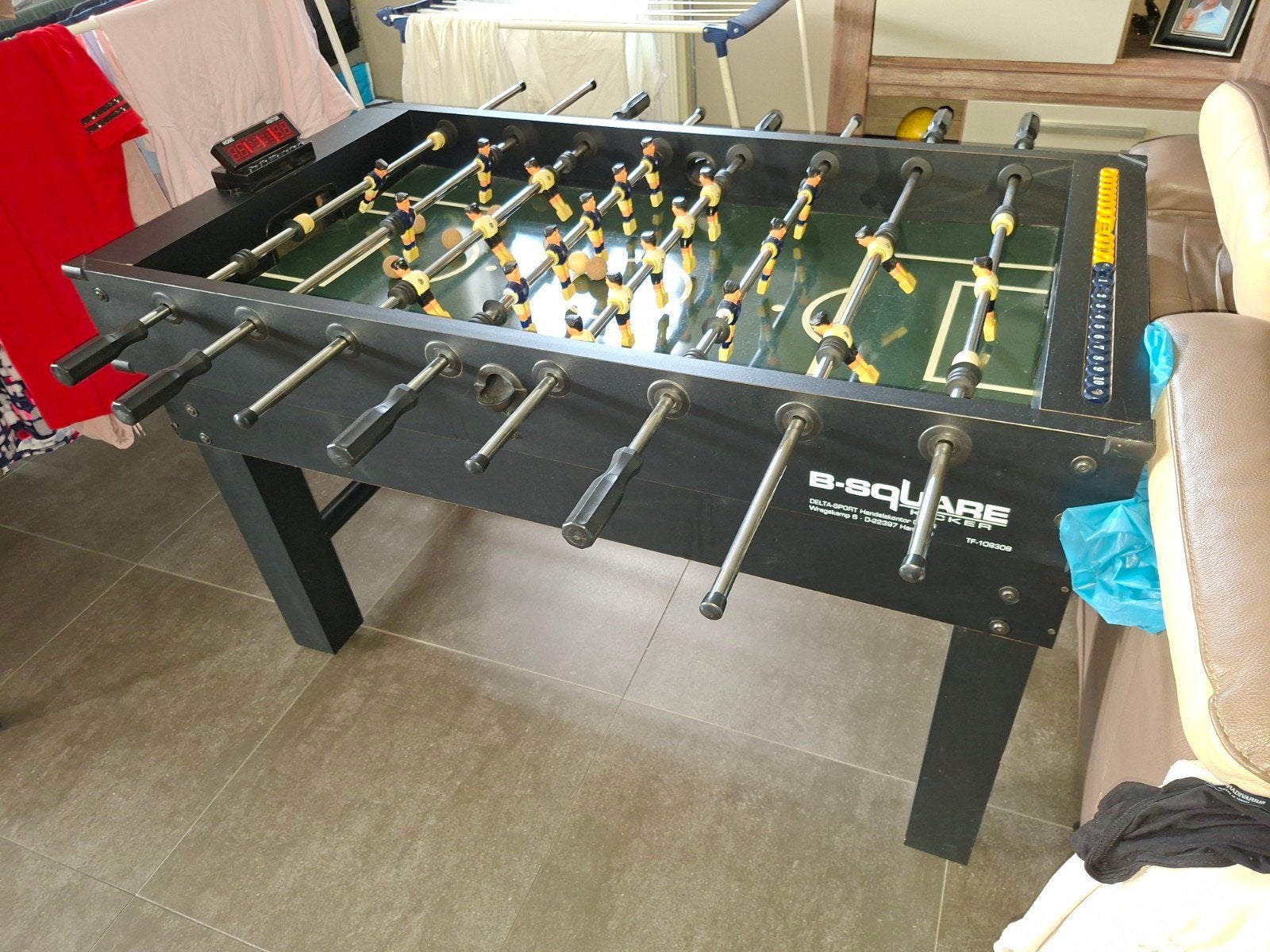 Zgan voetbaltafel semi professioneel merk Delta-Sport, Ophalen of Verzenden, Zo goed als nieuw