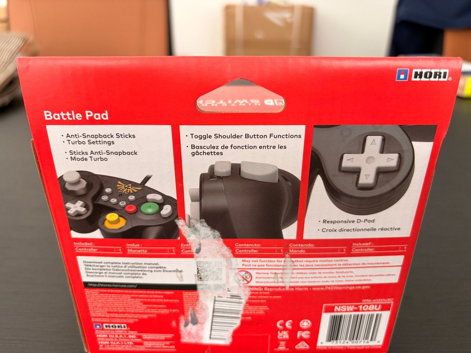 HORI Battle Pad Zelda Nintendo Switch GameCube-stijl control, Nieuw, 117 Rue de Charenton, 75012 Paris, Frankrijk, Ophalen of Verzenden