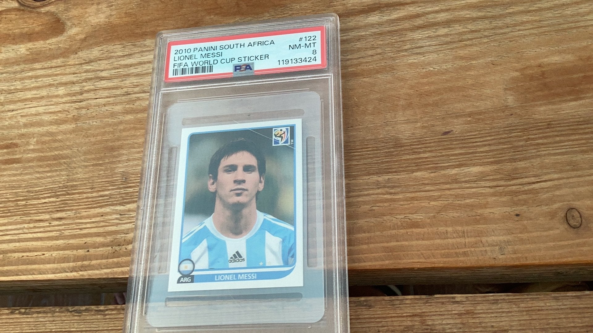 Lionel Messi Argentina PSA graded, Verzenden, Zo goed als nieuw, Plaatje