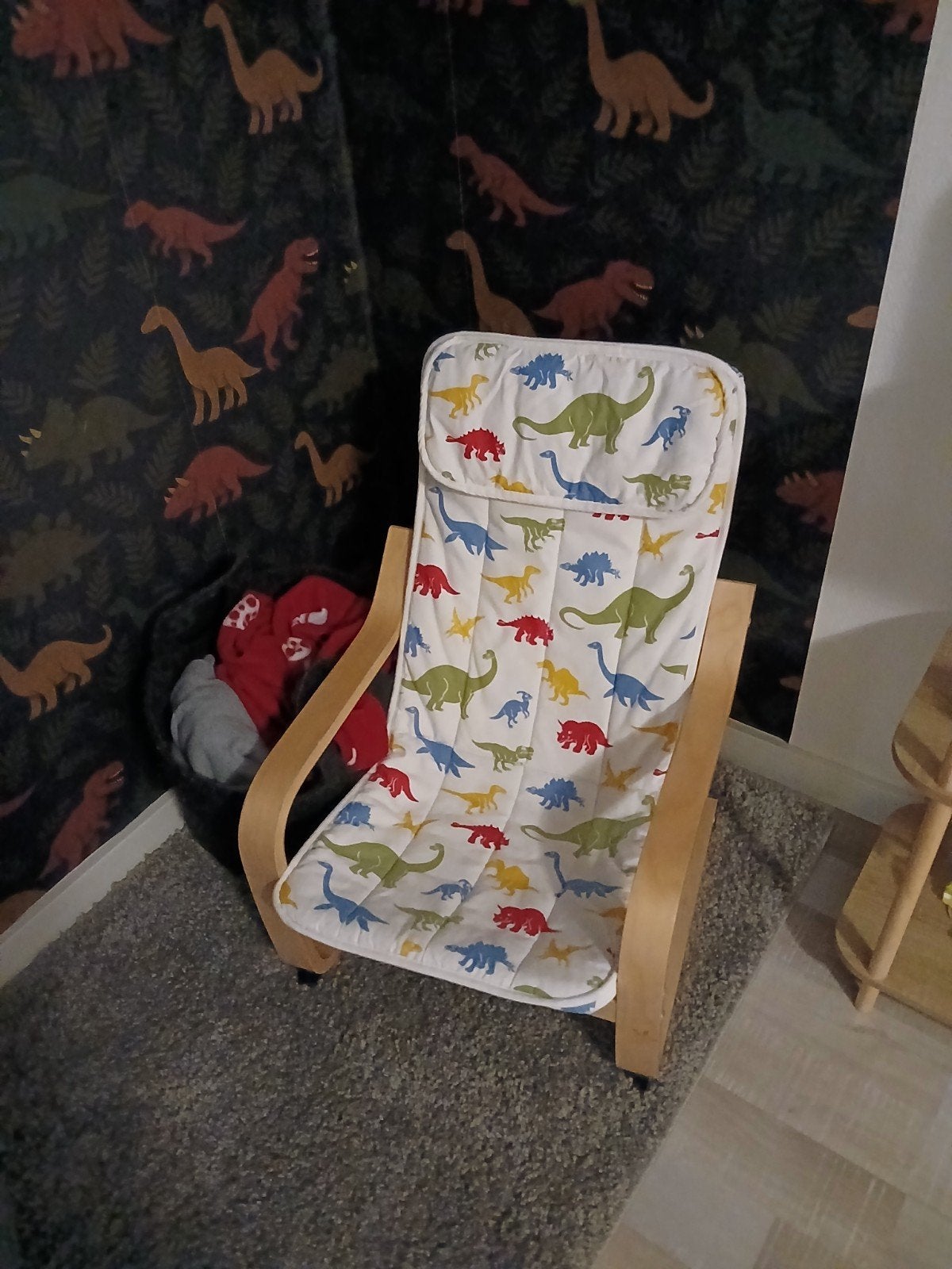 IKEA Poäng kinderstoel met dinosaurus bekleding, Ophalen, Stoel(en)