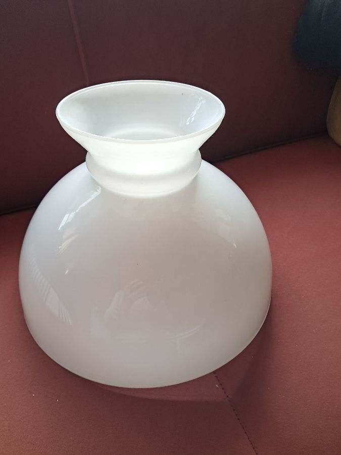 kap voor olielamp melkglas, Ophalen of Verzenden