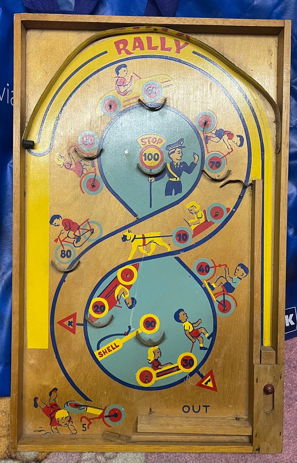 Oud soort “flipperspel” cq. Trek biljart spel., Ophalen of Verzenden