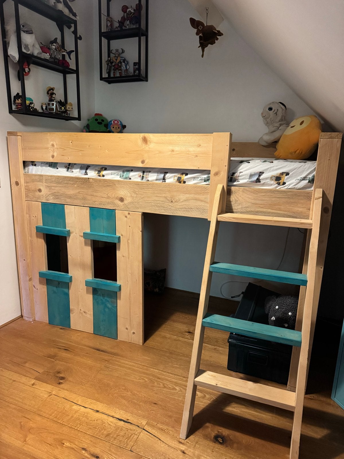 Hoogslaper, matras hoogte 120 cm, Ophalen, 100 cm, Hoogslaper, Eenpersoons