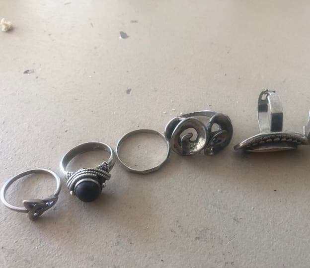 Diverse zilveren ringen, Sieraden, Tassen en Uiterlijk, Antieke sieraden, Verzenden, Met edelsteen