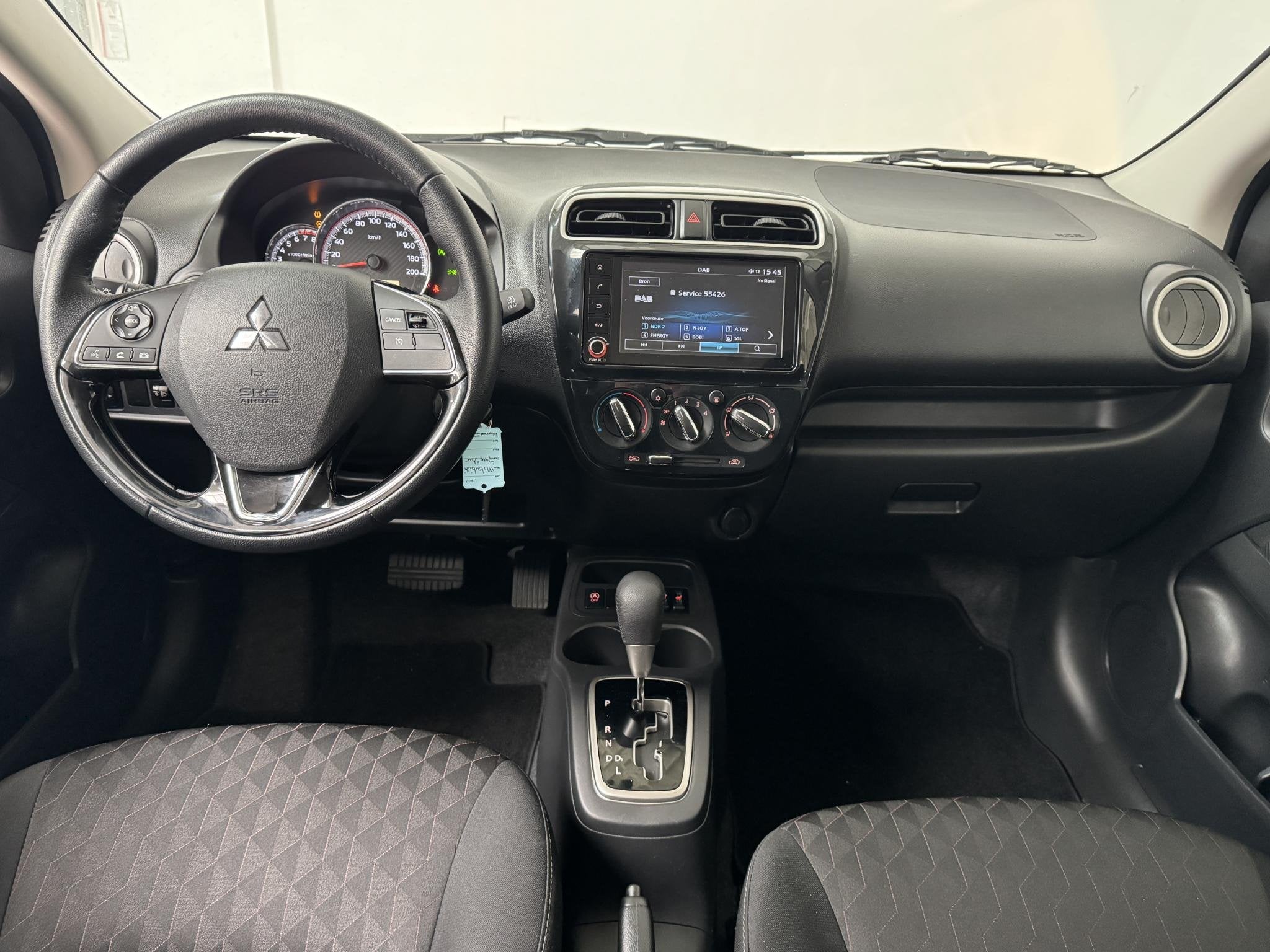 Mitsubishi Space Star 1.2 Instyle | Automaat | Achteruitrijc, Auto's, Mitsubishi, Stof, Gebruikt, Met garantie (alle), Zwart