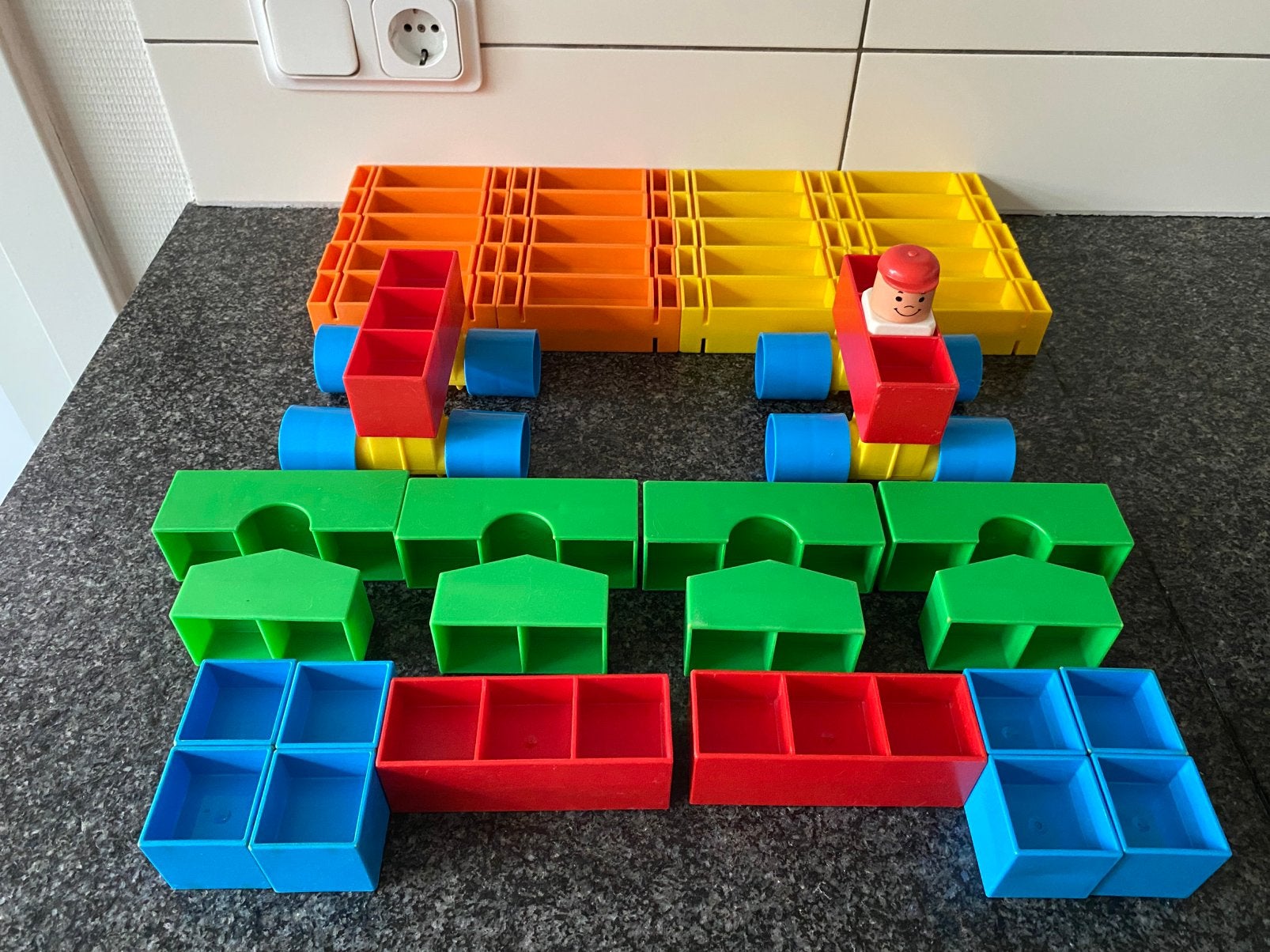 Fisher-Price bouwblokken, block’s and more, 53 stuks, Ophalen of Verzenden, Zo goed als nieuw, Speelset
