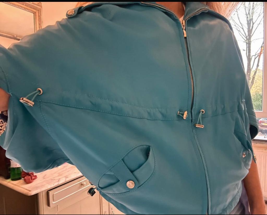 Leren jas, Ophalen, Nieuw, Maat 38/40 (M), Blauw