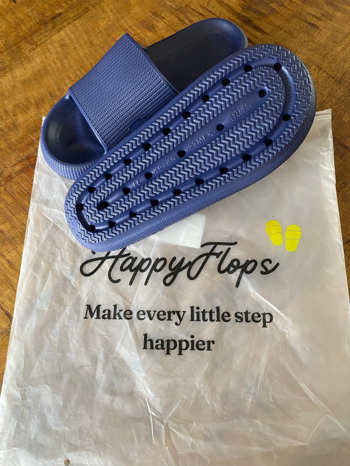 Happy Flops Blauwe Slippers Maat 42/43 - Nieuw, Ophalen of Verzenden, Nieuw, Blauw, Slippers