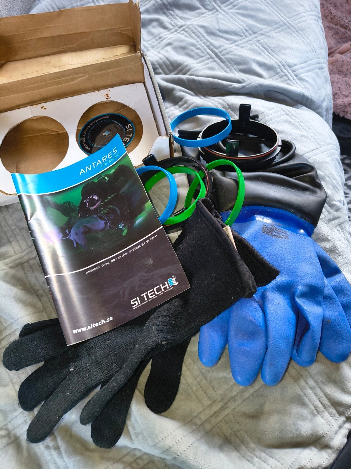 Sitech droogpakhandschoenen met onderhandschoenen, Ophalen, Zo goed als nieuw, Duikpak