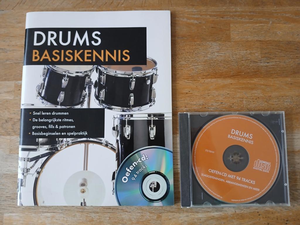 Boek incl. oefen-cd : Drums Basiskennis, Boeken, Muziek, Ophalen of Verzenden, Zo goed als nieuw, Instrument
