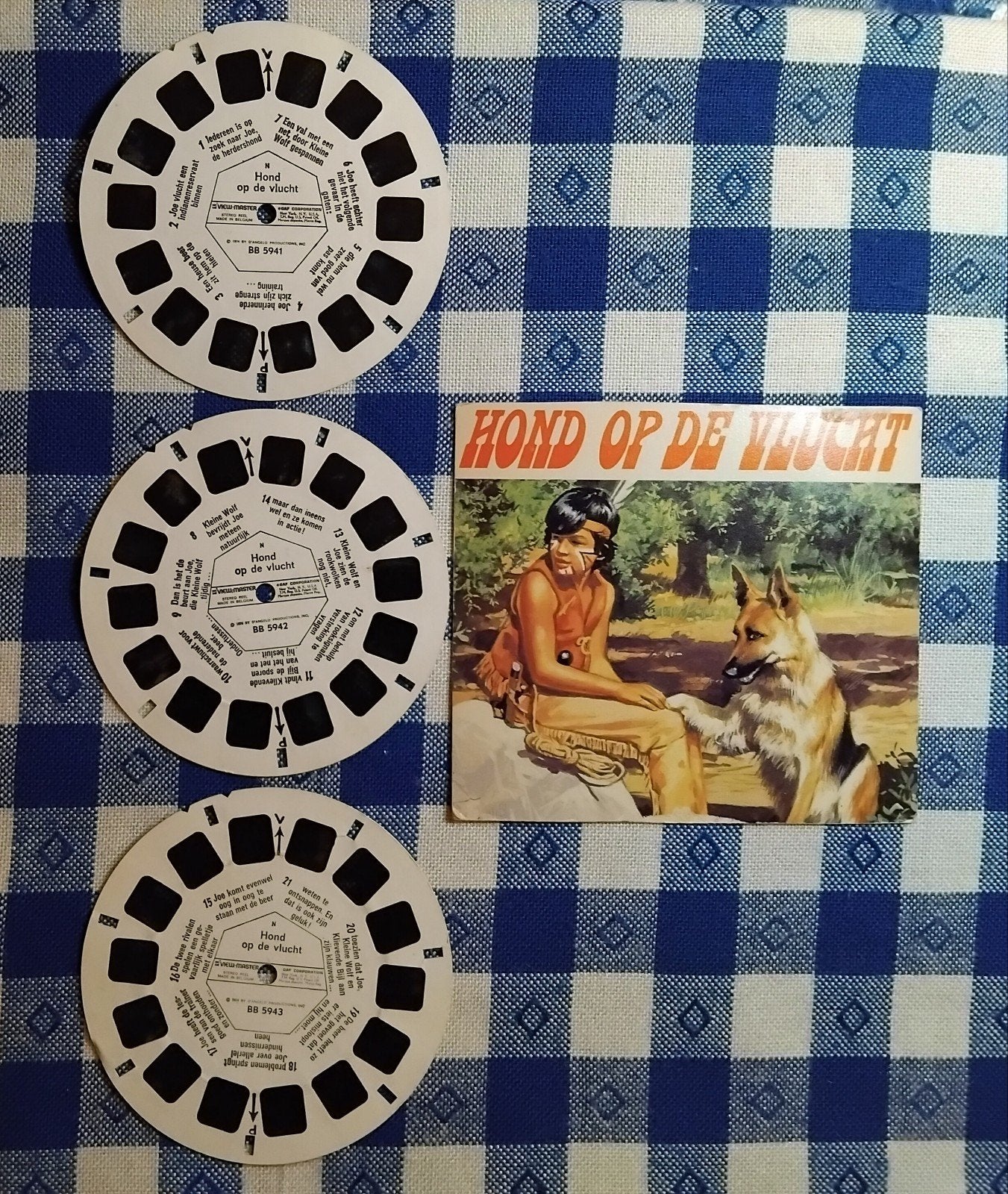 Vintage View-Master set Hond op de Vlucht - 1974 -, Ophalen of Verzenden, Gebruikt
