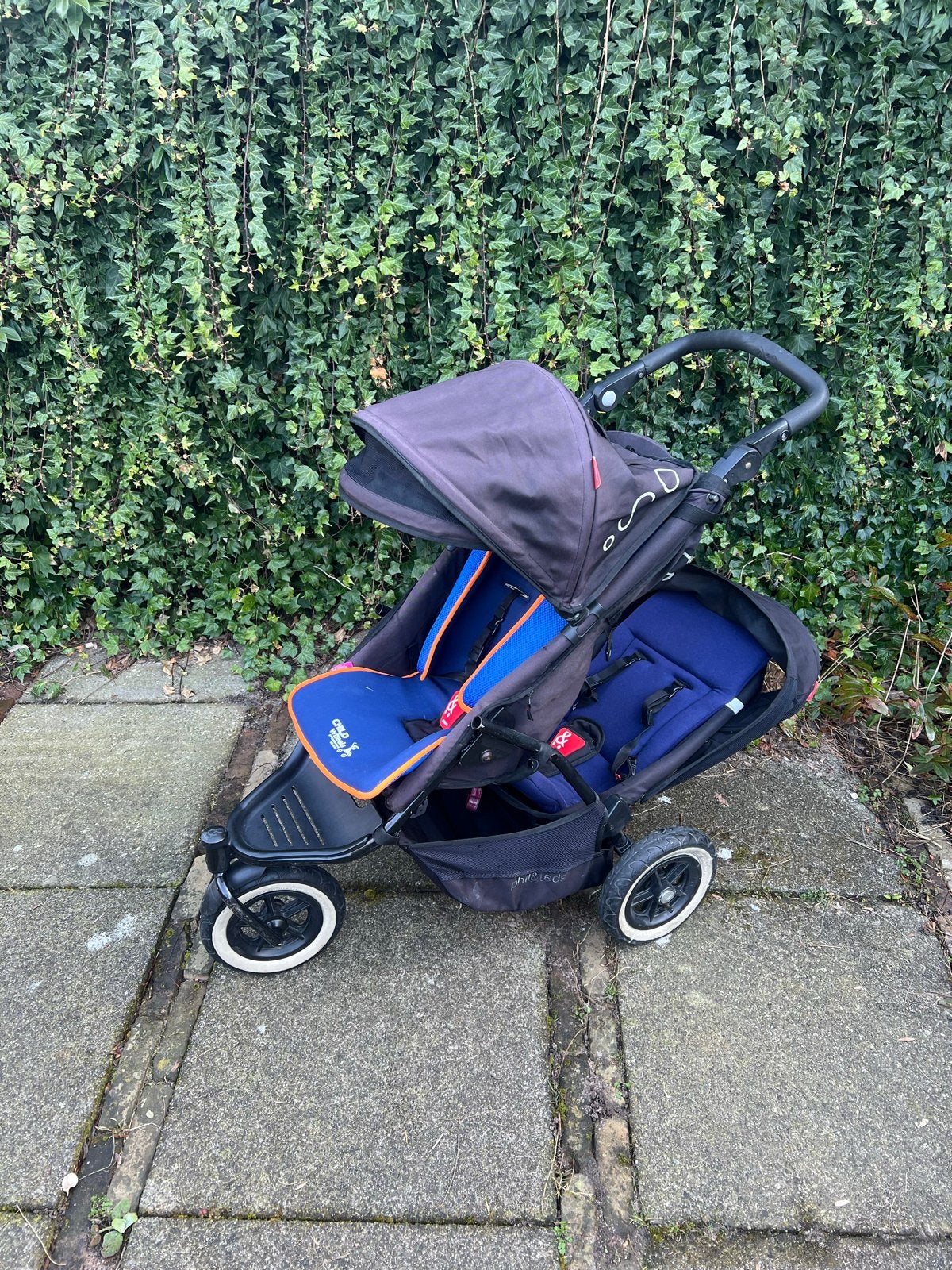 Phil & Teds Duowagen met regenhoes, Gebruikt, Duowagen, Combiwagen, Ophalen