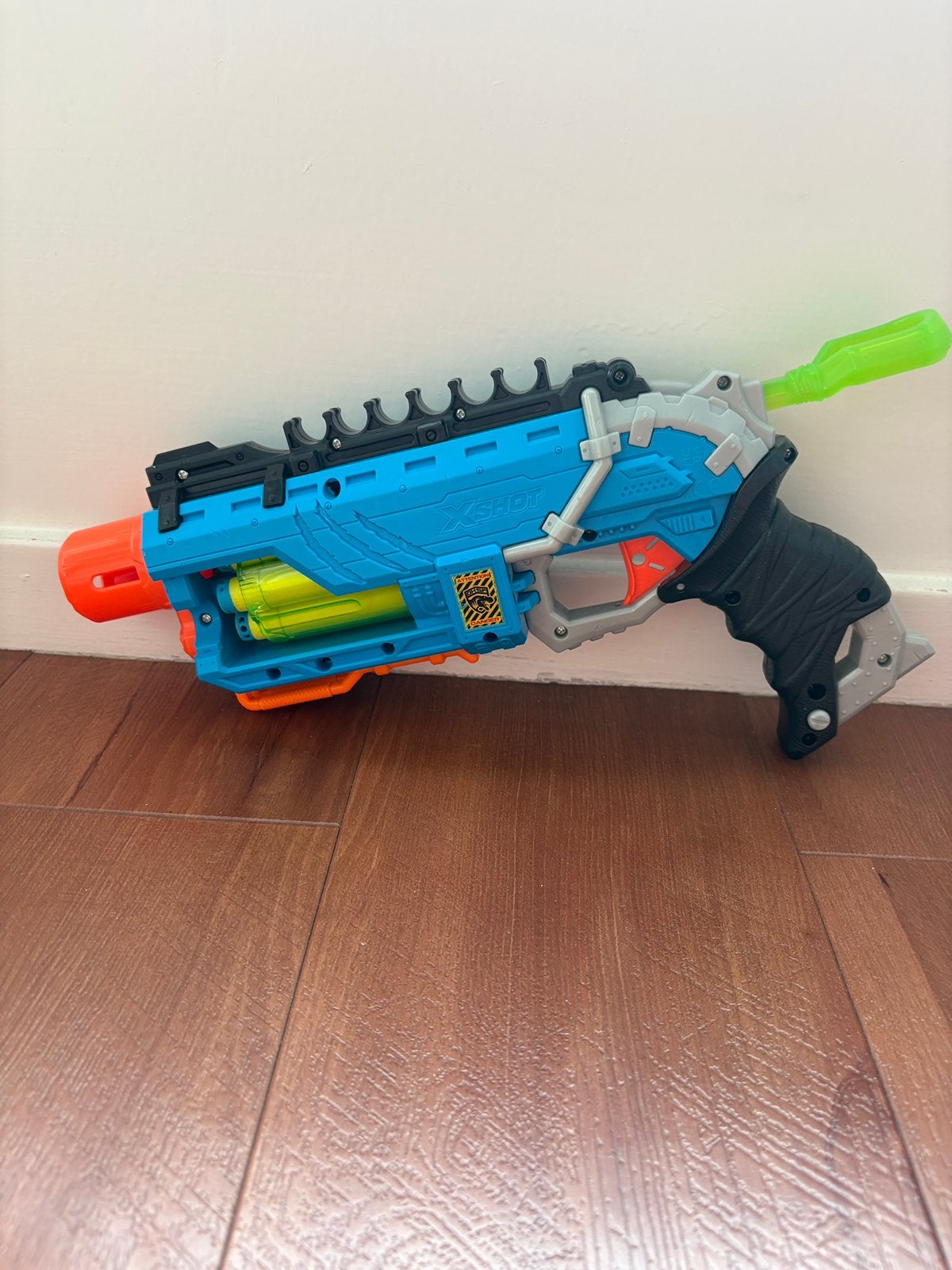 Nerf X-shot Dino Attack Dino Striker blauw, Ophalen of Verzenden, Gebruikt