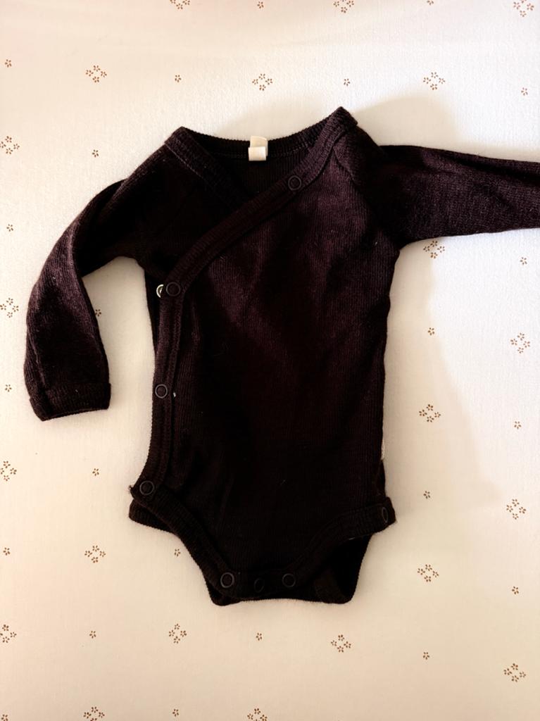 Unaduna overslag romper 100% merino wol maat 50, Kinderen en Baby's, Ophalen of Verzenden, Zo goed als nieuw, Jongetje of Meisje