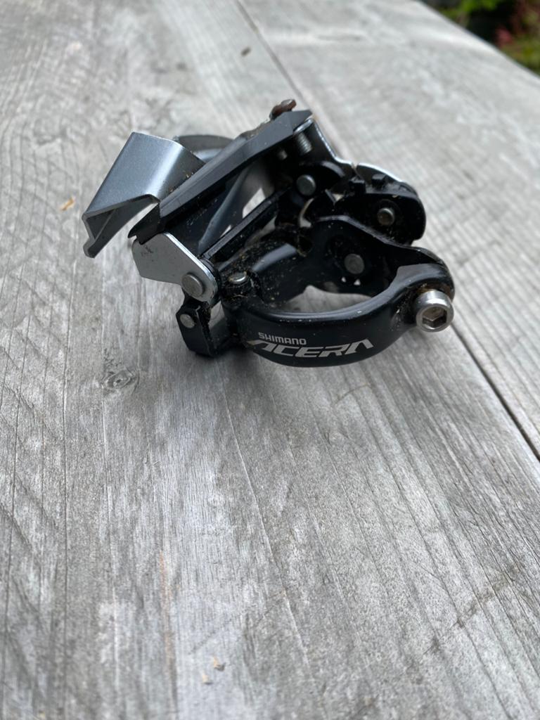 Shimano Acera voor-derailleur, Fietsen en Brommers, Fietsonderdelen, Gebruikt, Ophalen of Verzenden, Derailleur of Ketting, Aluminium