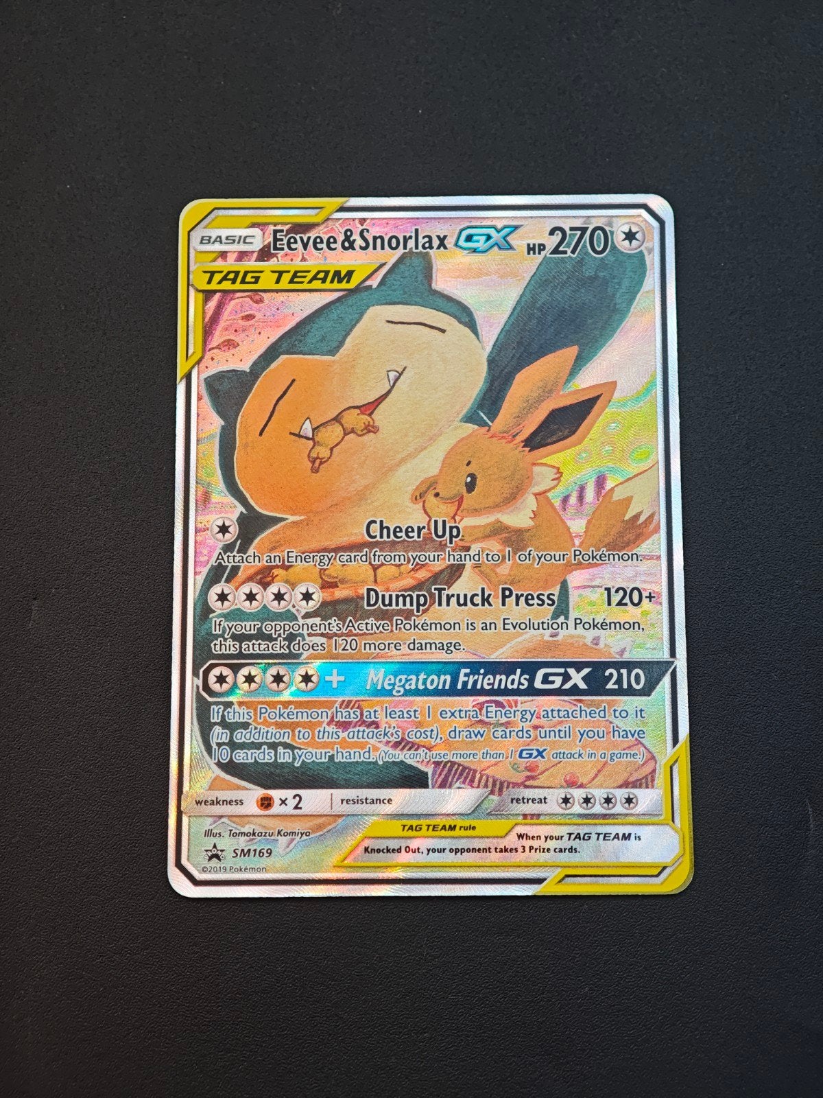 Eevee & Snorlax GX SM169 promo, Ophalen of Verzenden, Zo goed als nieuw