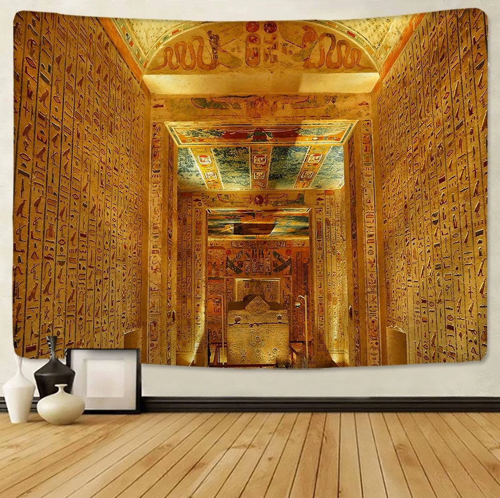 Egyptische Tempel Wandkleed / 3D Wand Kleed Tapijt Egypte, Verzenden, Nieuw, Wandkleed