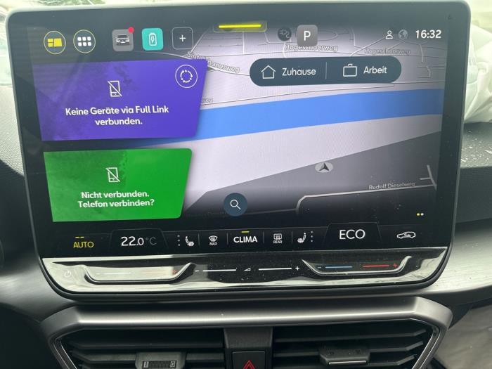 Navigatie Display van een Seat Leon, Auto-onderdelen, Gebruikt, -, -, Ophalen of Verzenden