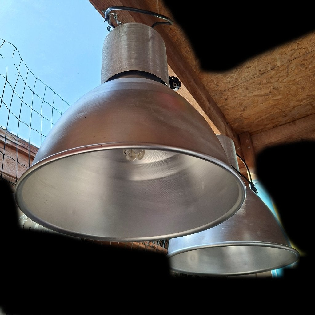 Industrielamp 4x met normale fitting lampen, Huis en Inrichting, Ophalen, Gebruikt, Metaal