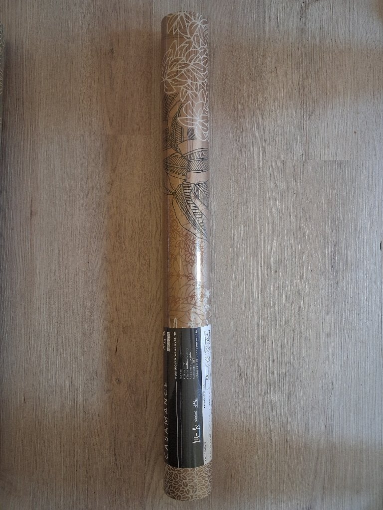 Casamanca Behangrol - 68 cm breed, Nieuw in Verpakking, Bladeren, Overige merken, Ophalen of Verzenden, Beige