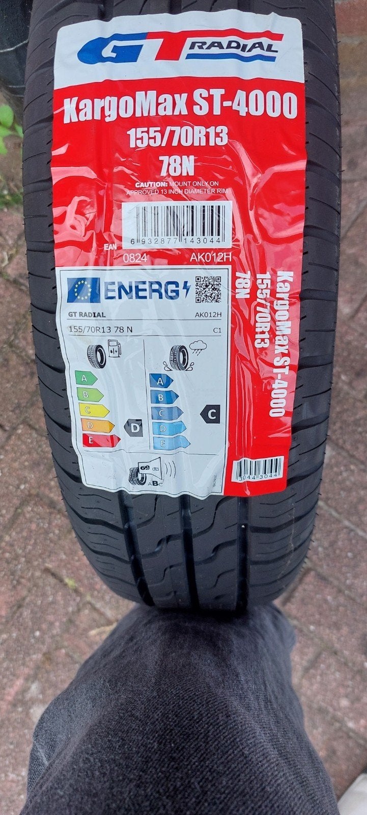 Nieuwe GT Radial Kargomax ST-4000 band 155/70R13 78N, Caravans en Kamperen, Ophalen, Nieuw