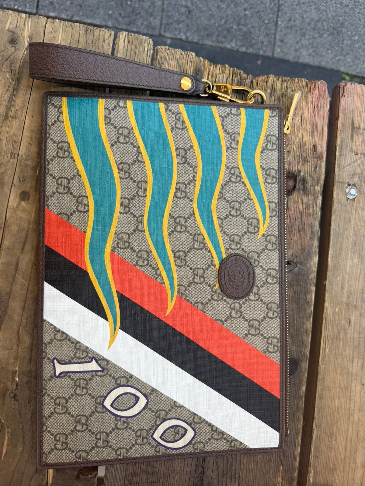 Gucci 100 Anniversary GG Supreme Pouch Limited Edition, Ophalen of Verzenden