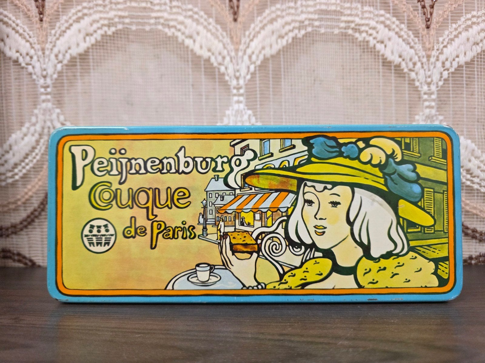 Peijnenburg ontbijtkoek blik Couque Paris, Ophalen of Verzenden, Gebruikt, Overige, Overige merken