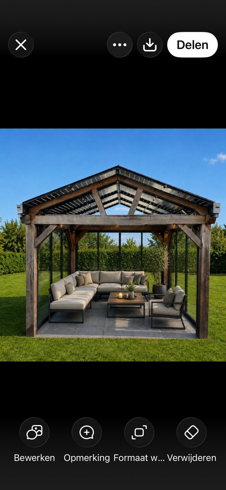 Overkapping incl zonnepanelen, Ophalen of Verzenden, Zo goed als nieuw, Carport