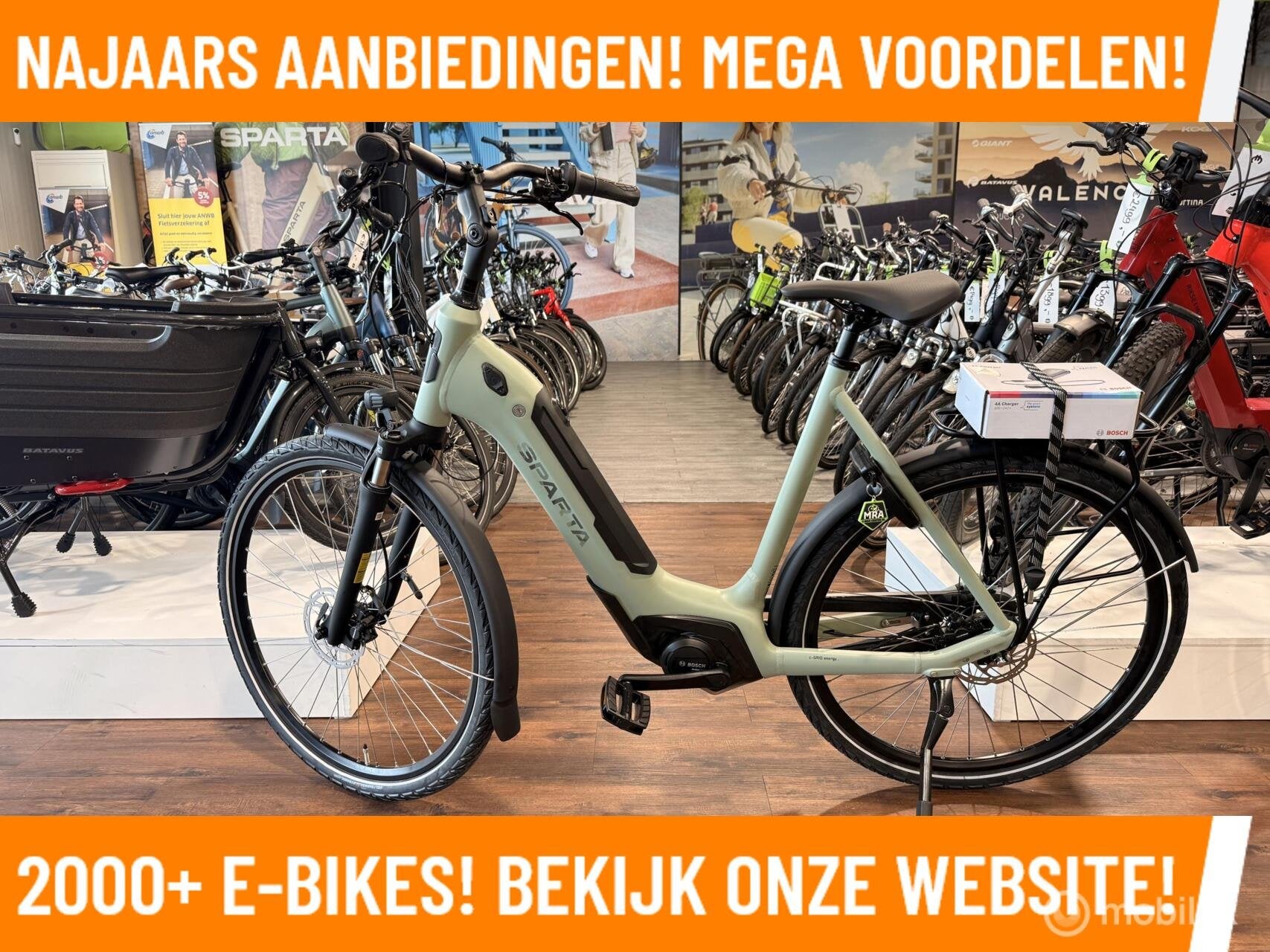 Ruime keuze e-bikes €2000 tot €2999 gazelle ebike met mi, Zo goed als nieuw, 50 km per accu of meer, Sparta