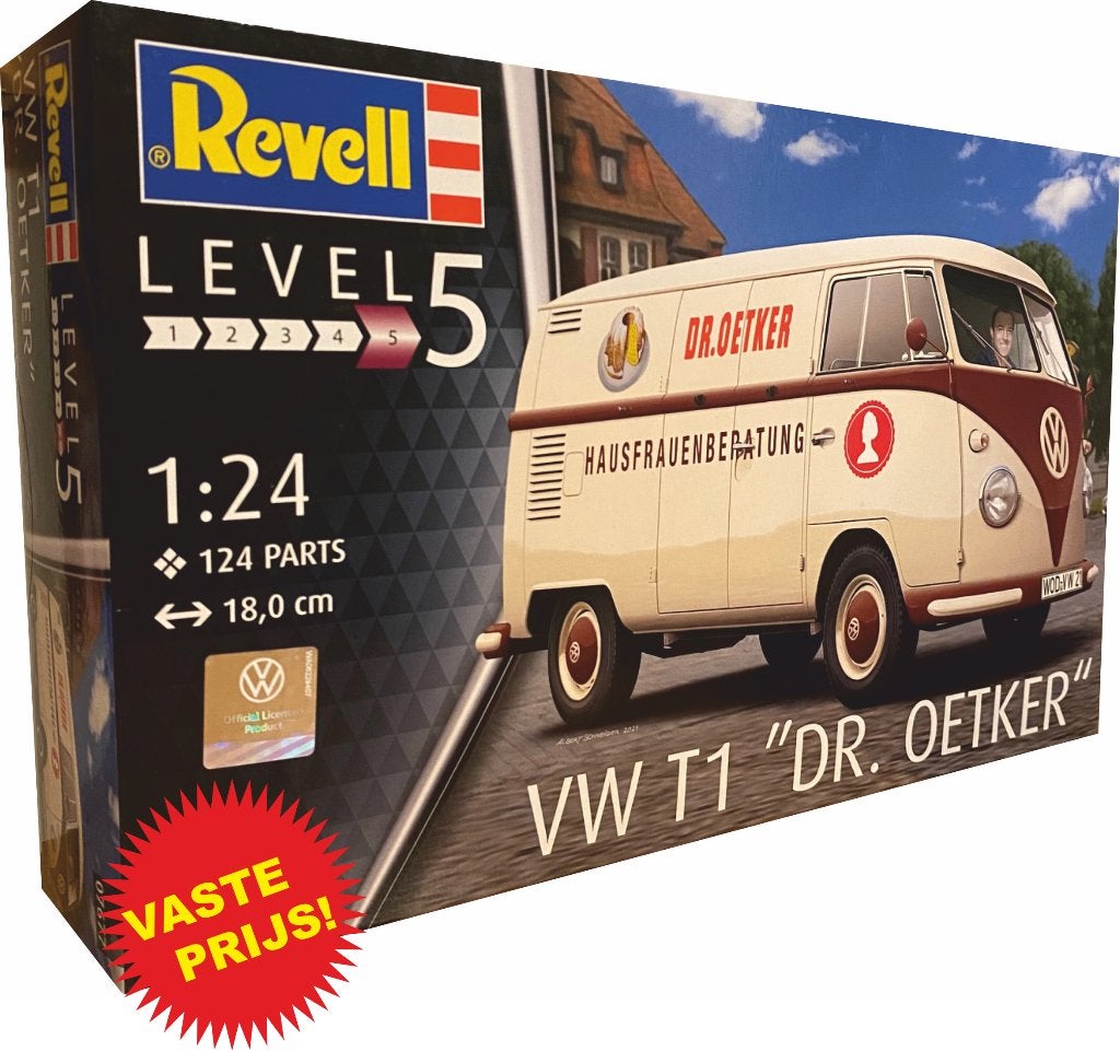 Volkswagen T1 Dr. Oetker (Revell 07677) 1/24, Auto, Revell, Groter dan 1:32, Nieuw