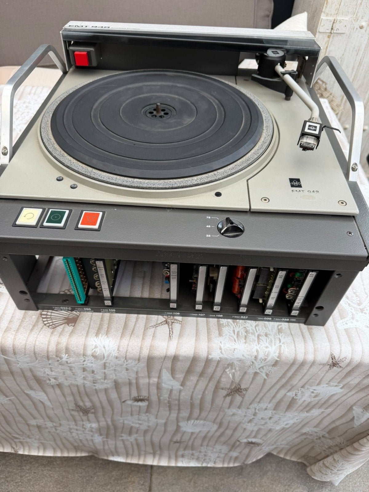 EMT 948 Broadcast Platenspeler met Shure M97GD extra, Ophalen of Verzenden, Gebruikt, Platenspeler, Overige merken
