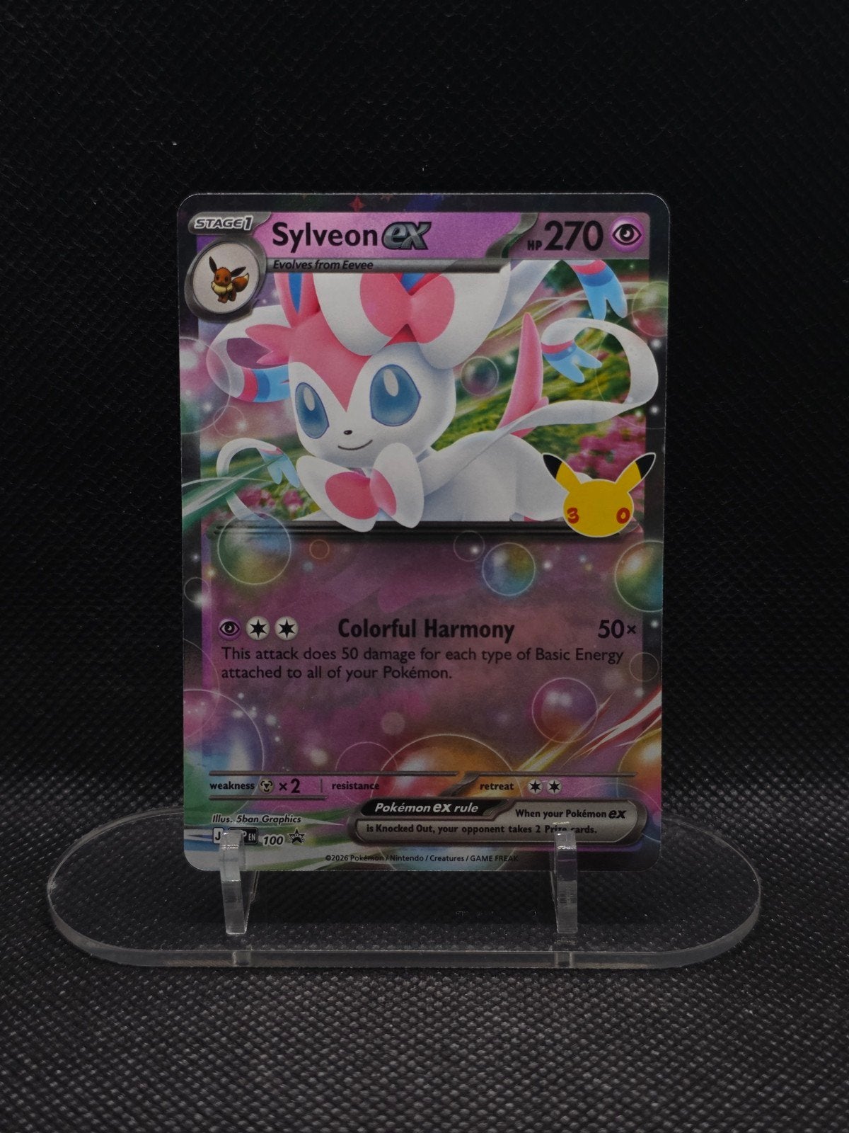 Sylveon ex (MEP 100)
MEP Black Star Promos, Ophalen of Verzenden, Nieuw, Losse kaart
