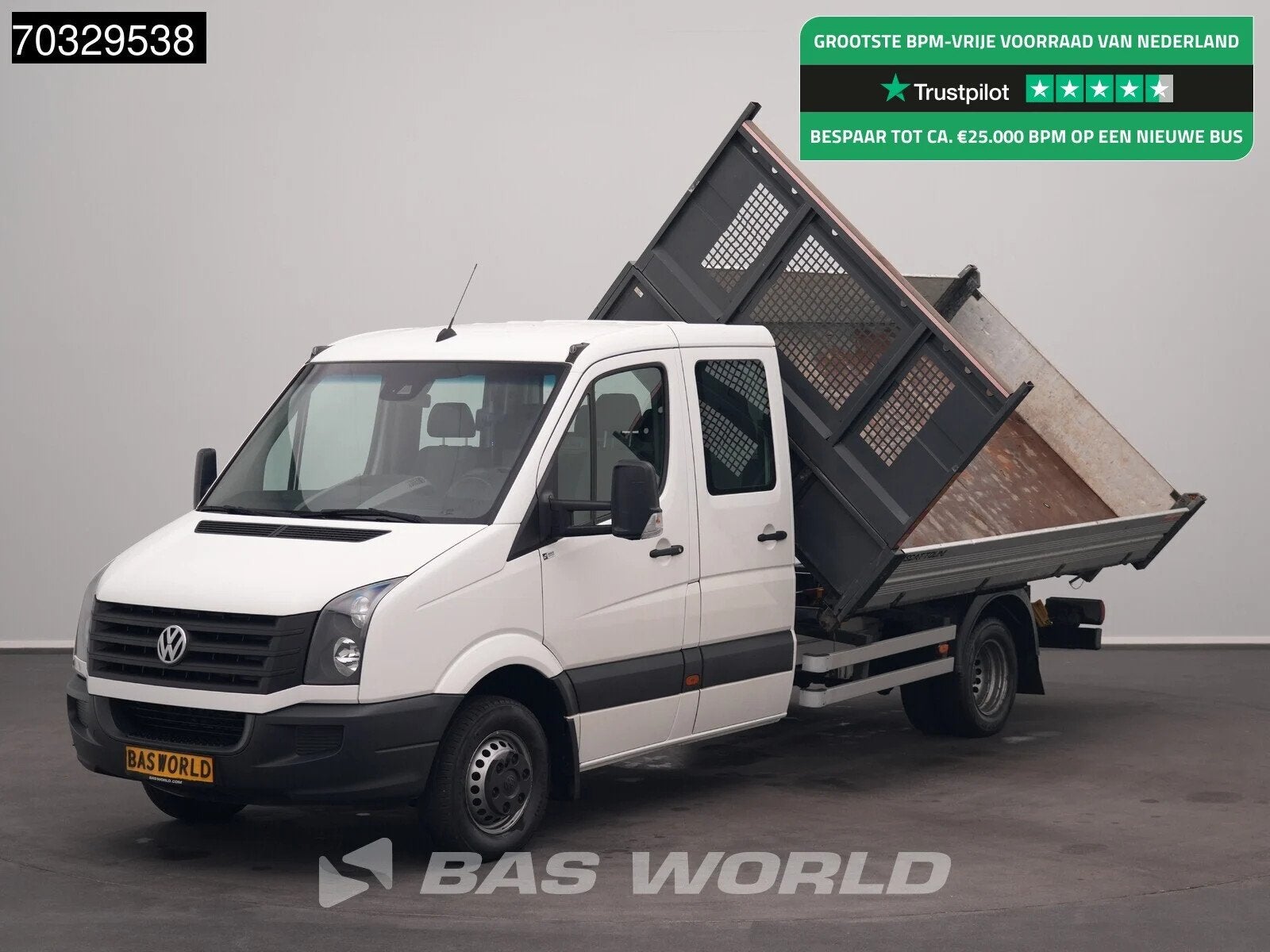 Volkswagen Crafter 160pk Dubbel Cabine Driezijdige Kipper 16, Auto's, Euro 5, 2939 kg, Gebruikt, 4 cilinders