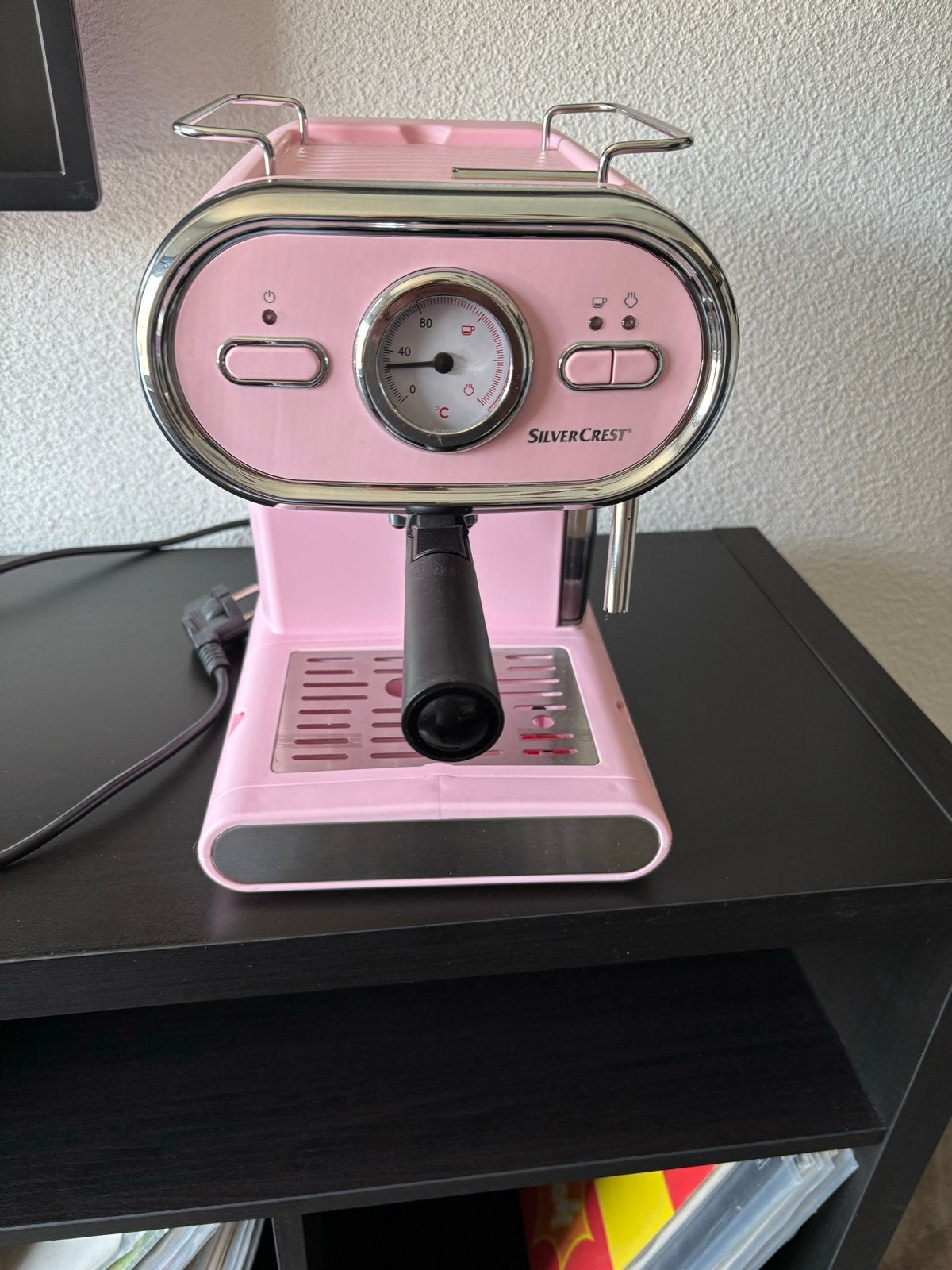 SilverCrest Espresso Apparaat - Roze Retro Design, Witgoed en Apparatuur, Koffiezetapparaten, Ophalen, Afneembaar waterreservoir