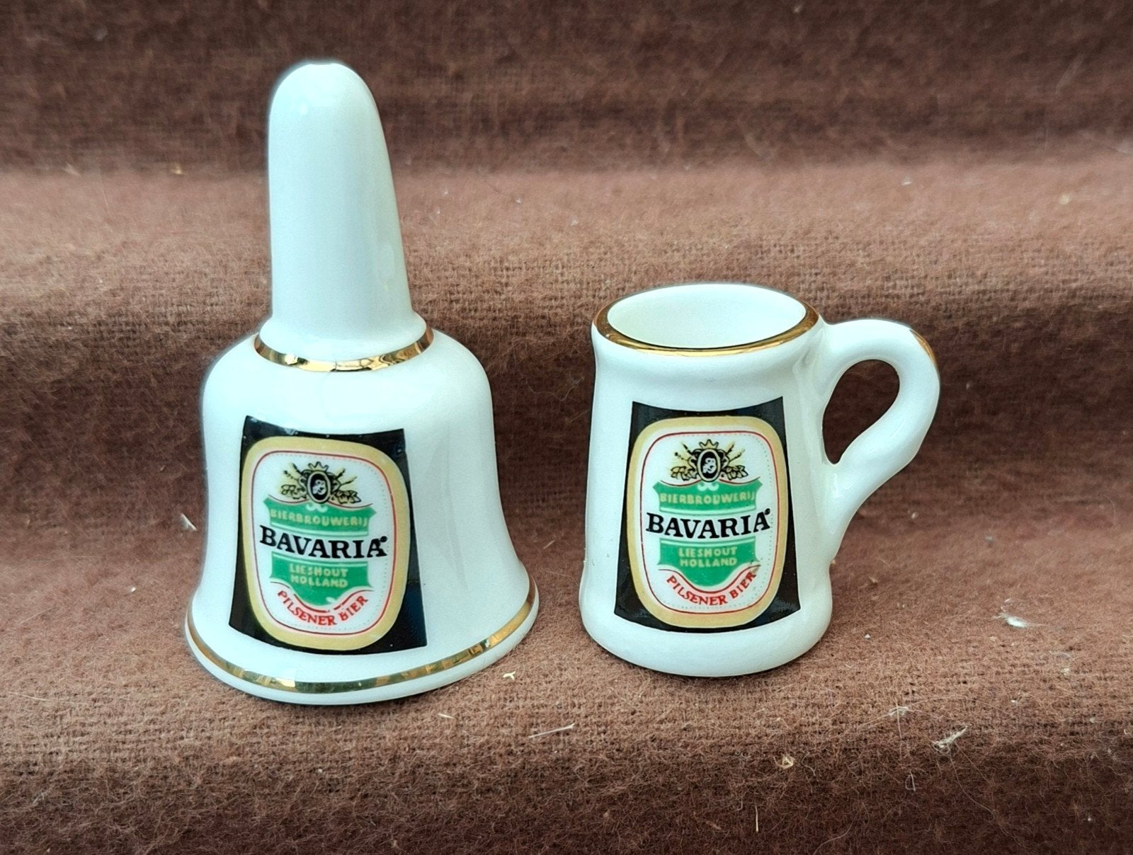 Bavaria Bierbrouwerij Miniatuur Set: Bel en Mok, Ophalen, Zo goed als nieuw