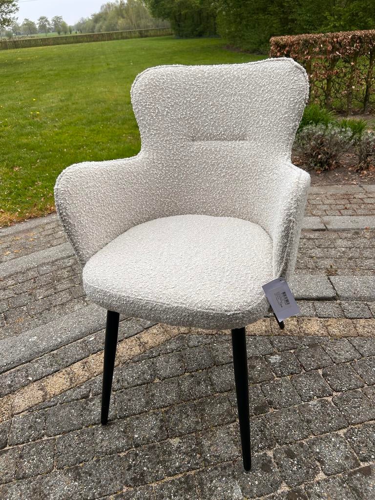 5 nieuwe eetkamerstoelen, Wit, Nieuw, Ophalen of Verzenden, Stof