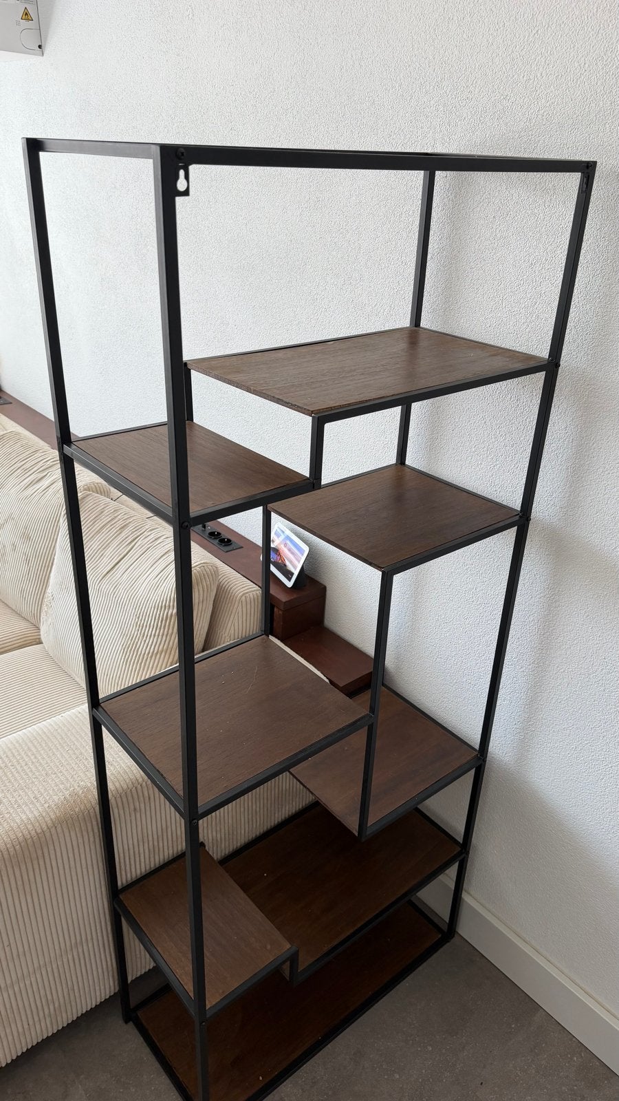 Moderne Boekenkast/Open Kast met Industriële Look, Ophalen, Met plank(en), 50 tot 100 cm, Zo goed als nieuw