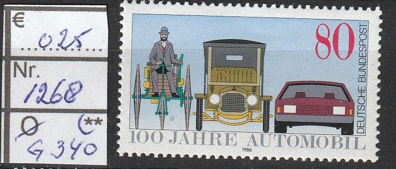Bund 100 Jahr Automobil Michel 1268 Nr.G340g, Verzenden, BRD, Postfris