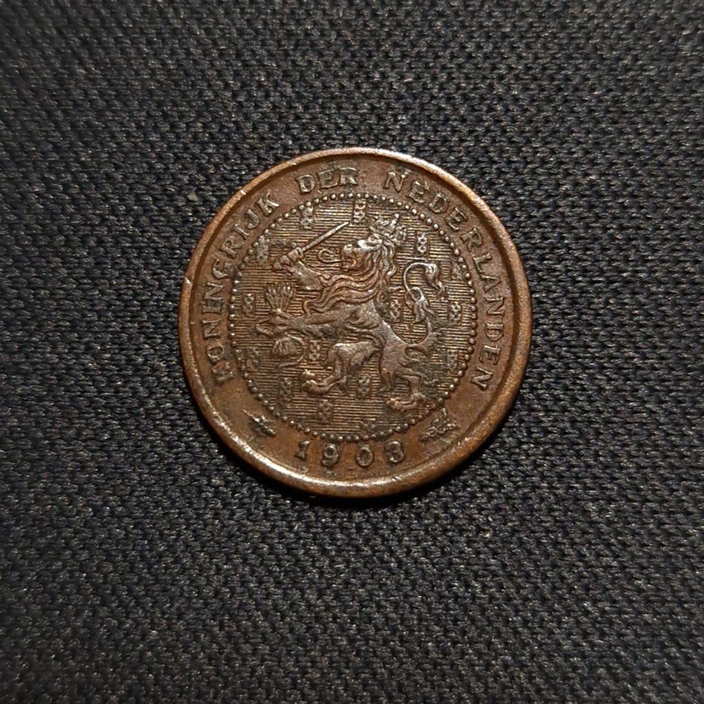 1/2 cent 1903, Verzenden, Koningin Wilhelmina, Overige waardes, Losse munt