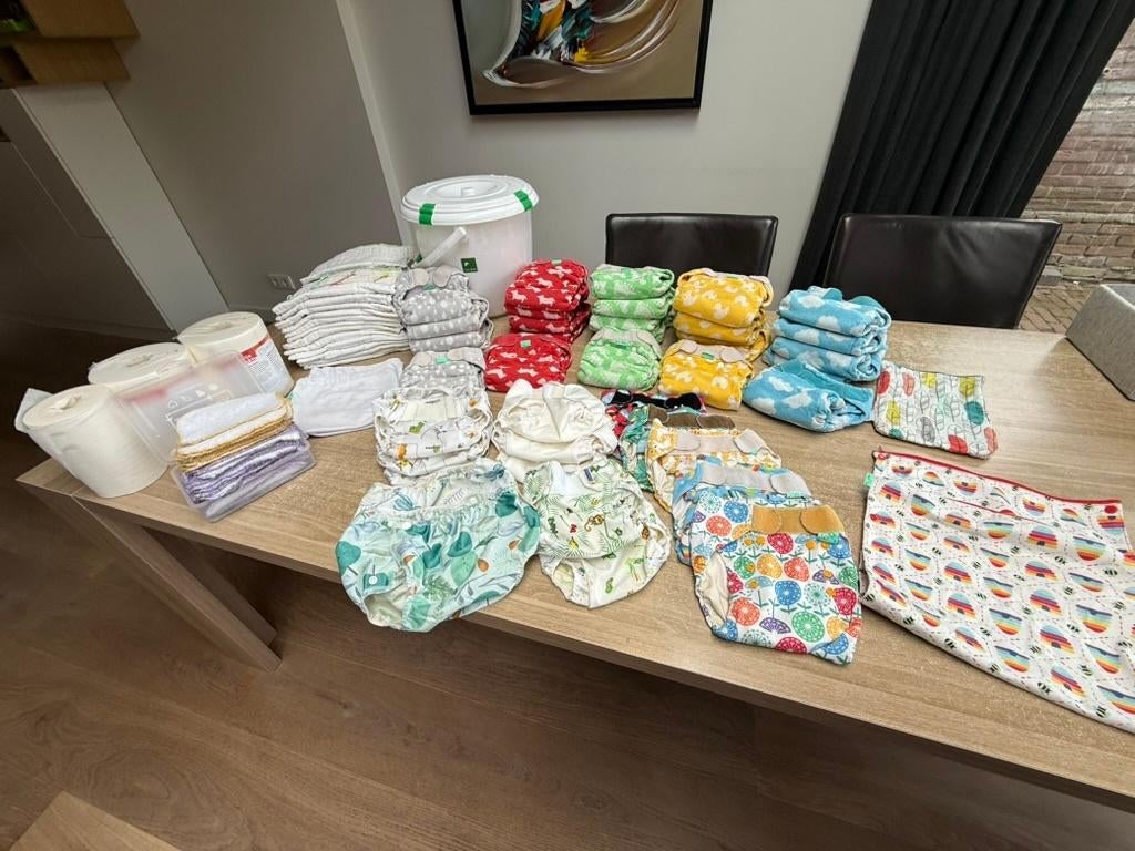 Wasbare luiers grote set, tots bots maat 2 en newborn set, Kinderen en Baby's, Badjes en Verzorging, Ophalen of Verzenden, Gebruikt