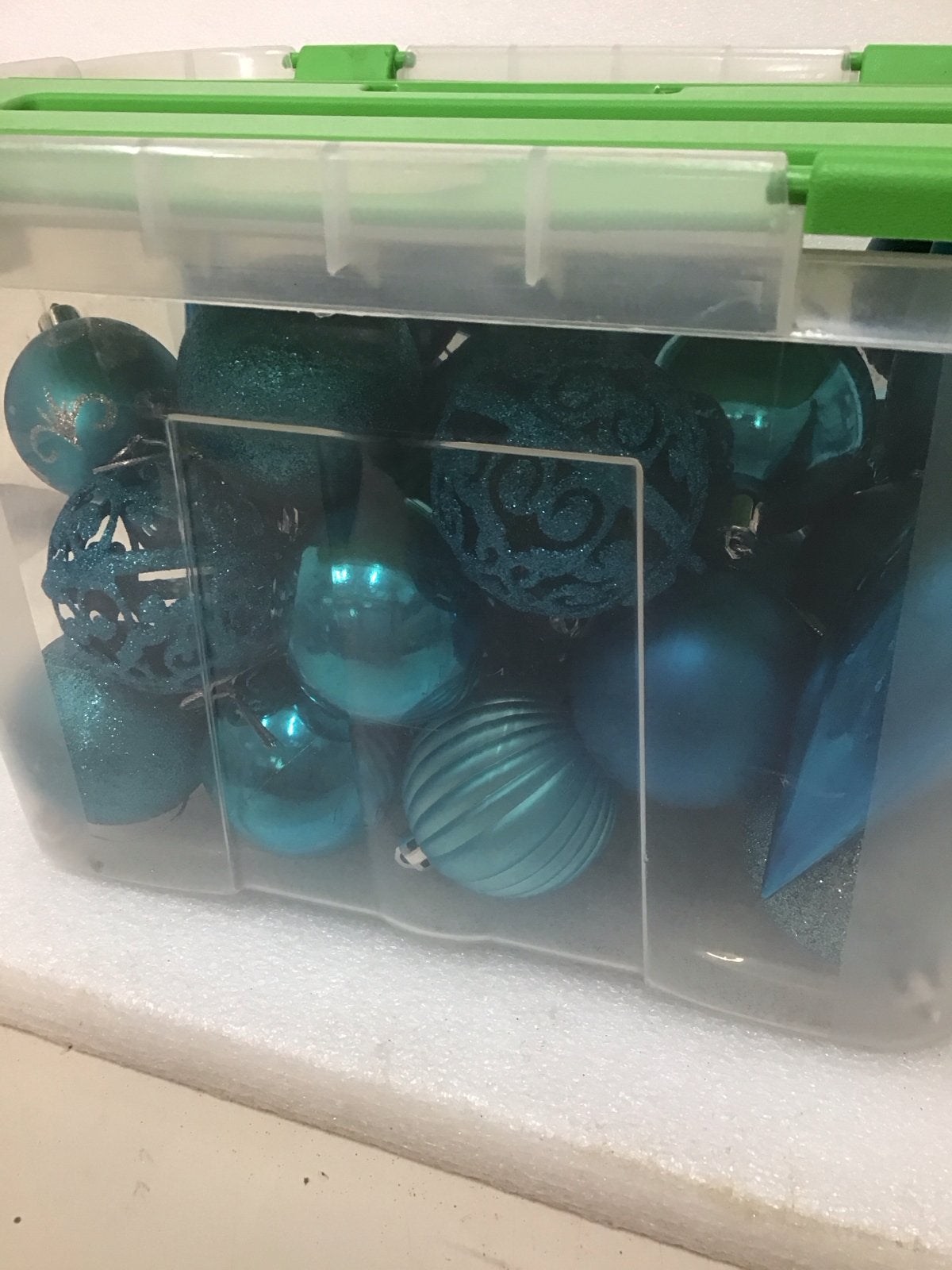 Blauwe kunststof kerstballen ed, Ophalen of Verzenden, Zo goed als nieuw
