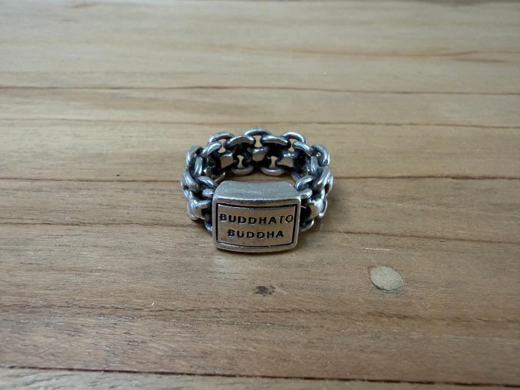 Buddha to Buddha ring zilver - Maat 16, Sieraden, Tassen en Uiterlijk, Ringen, Gebruikt, Ophalen of Verzenden, Kleiner dan 17